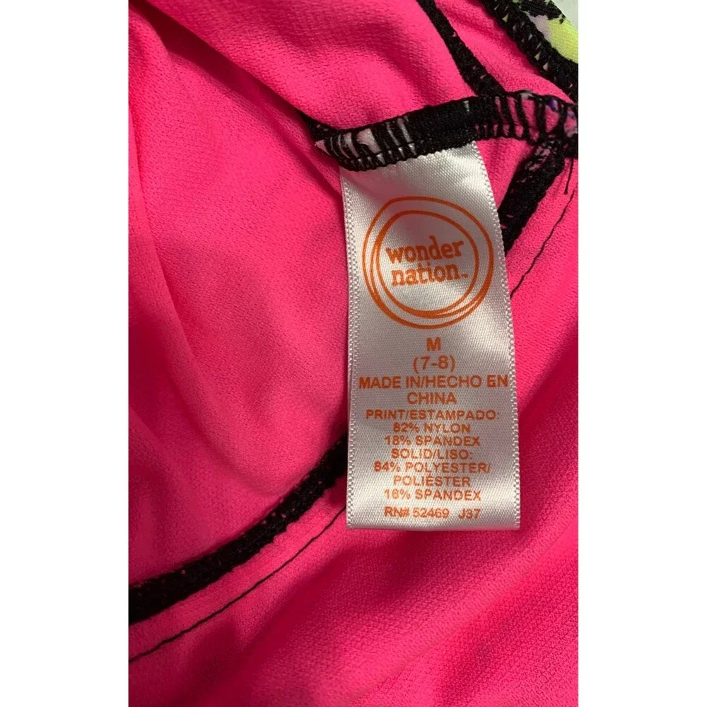 Wonder Nation One Piece Swimsuit. Size M 7-8.